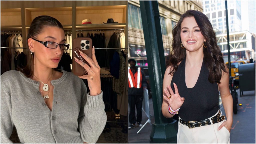 Hailey Bieber and Selena Gomez Both Ditched Toffee Nails for Vanilla Chai Manicures