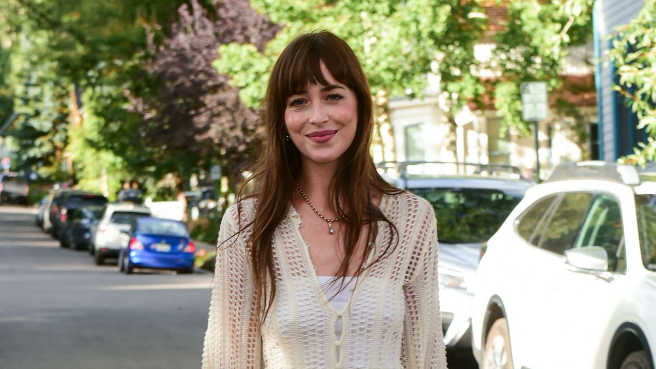 Dakota Johnson, เลิก, สไตล์, Goth Summer, ชุด, ชายหาด, ใส่ลม透，透明