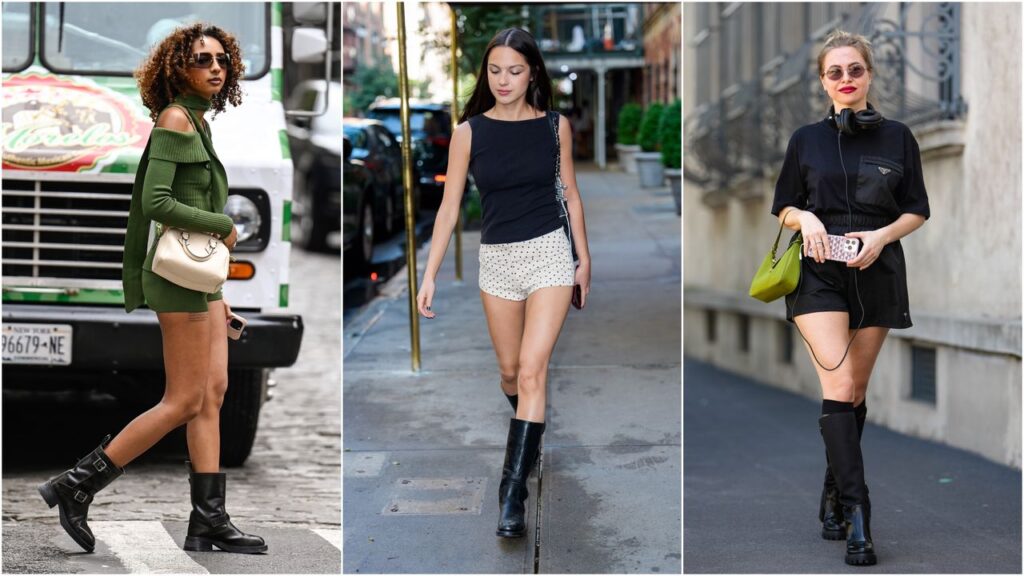 Mini Shorts, Biker Boots, ร้อน, 2025, Combo, Anti-Linen Dress